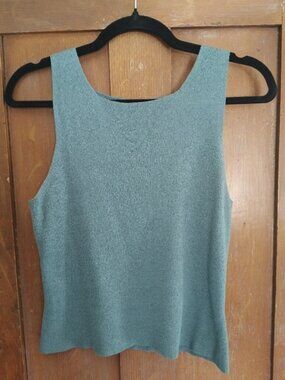Vintage Limited America Women's Knit Tank Soft Teal Size Medium